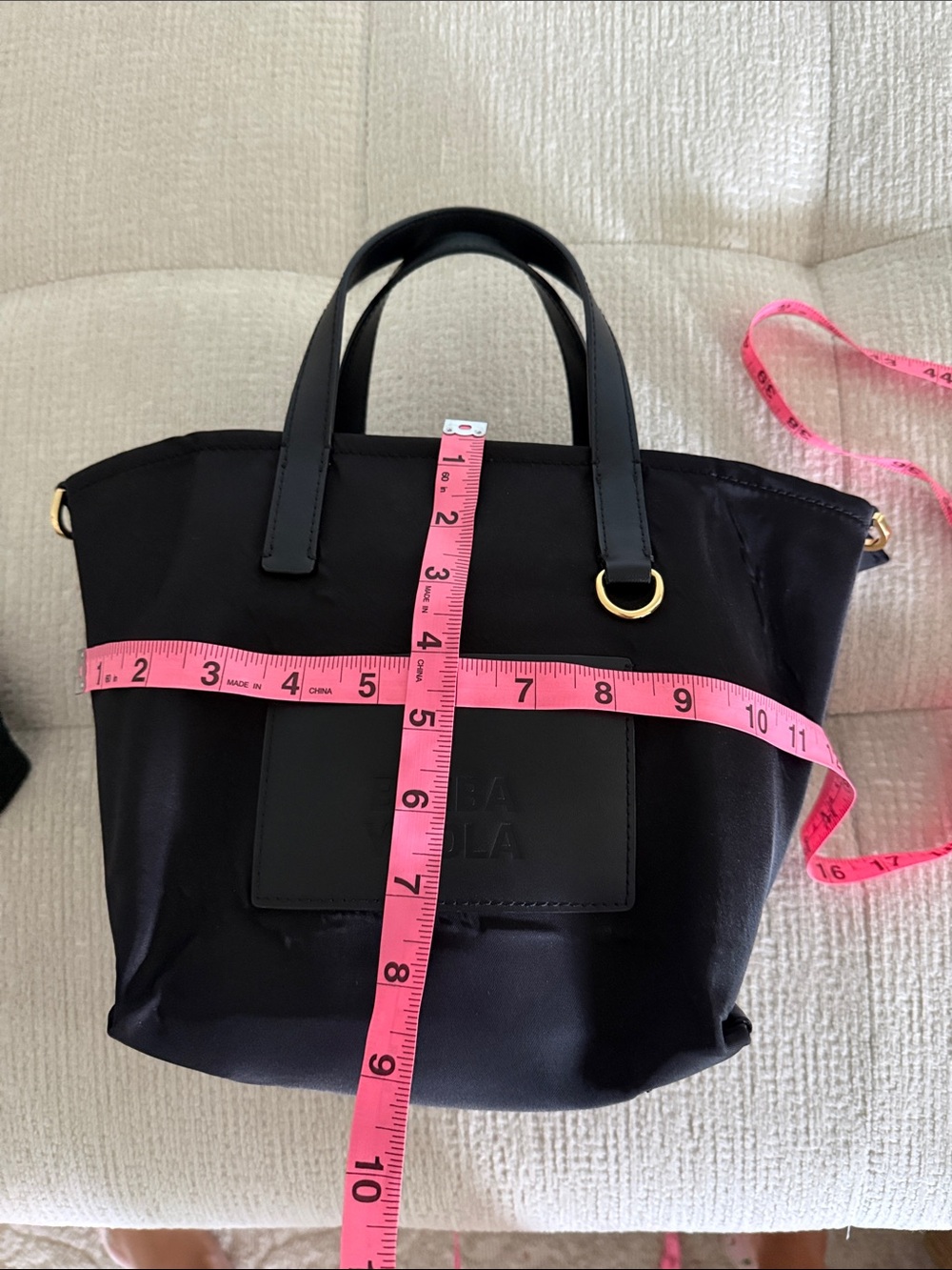 Bimba y Lola chihuahua Collection Black Nylon Small Bag Crossbody Tote - Picture 12 of 16